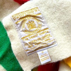Brand New Hudson’s Bay Company 100% Wool Iconic Multistripe Point Blanket